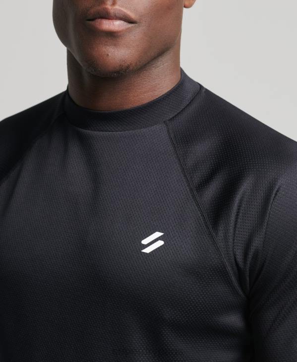 Superdry Hommes top à col montant D64Z5392 vêtements noir