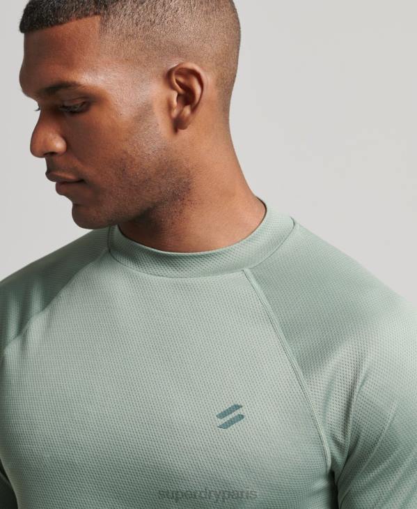 Superdry Hommes top à col montant D64Z5404 vêtements vert
