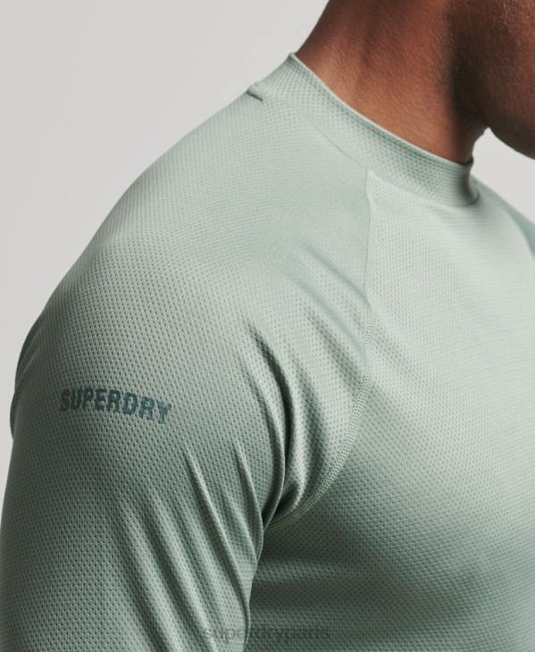 Superdry Hommes top à col montant D64Z5404 vêtements vert