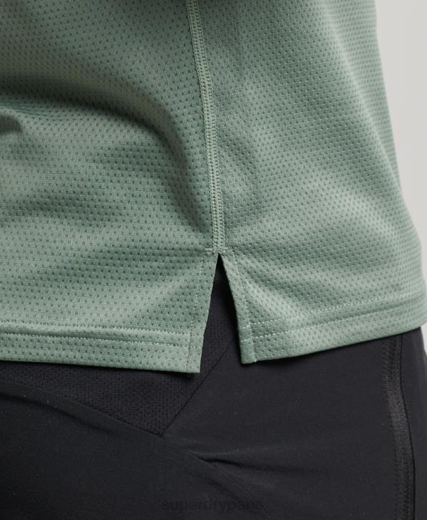 Superdry Hommes top à col montant D64Z5404 vêtements vert