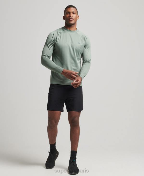 Superdry Hommes top à col montant D64Z5404 vêtements vert