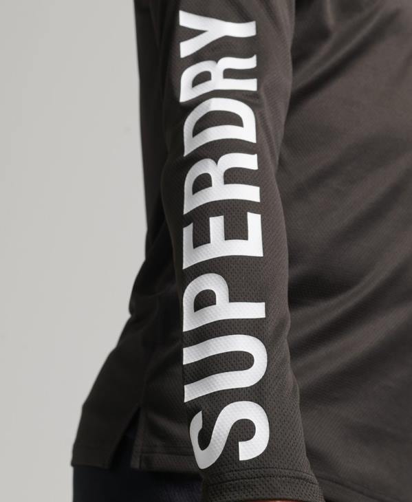 Superdry Hommes top à col montant et logo D64Z5378 vêtements noir