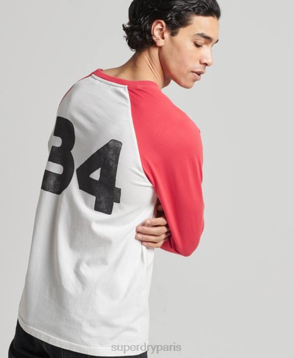 Superdry Hommes top ranchero de surf vintage D64Z1574 vêtements rouge
