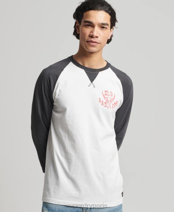 Superdry Hommes top ranchero de surf vintage D64Z1586 vêtements noir