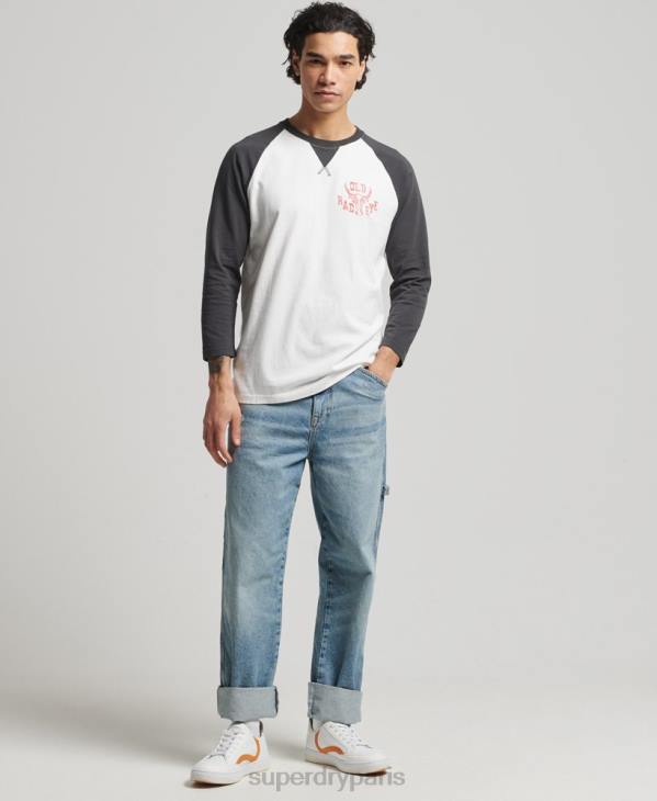 Superdry Hommes top ranchero de surf vintage D64Z1586 vêtements noir