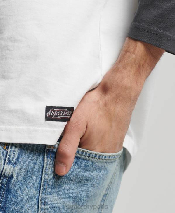 Superdry Hommes top ranchero de surf vintage D64Z1586 vêtements noir