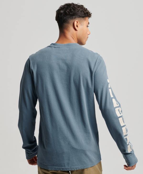 Superdry Hommes top shapers & makers D64Z1545 vêtements bleu