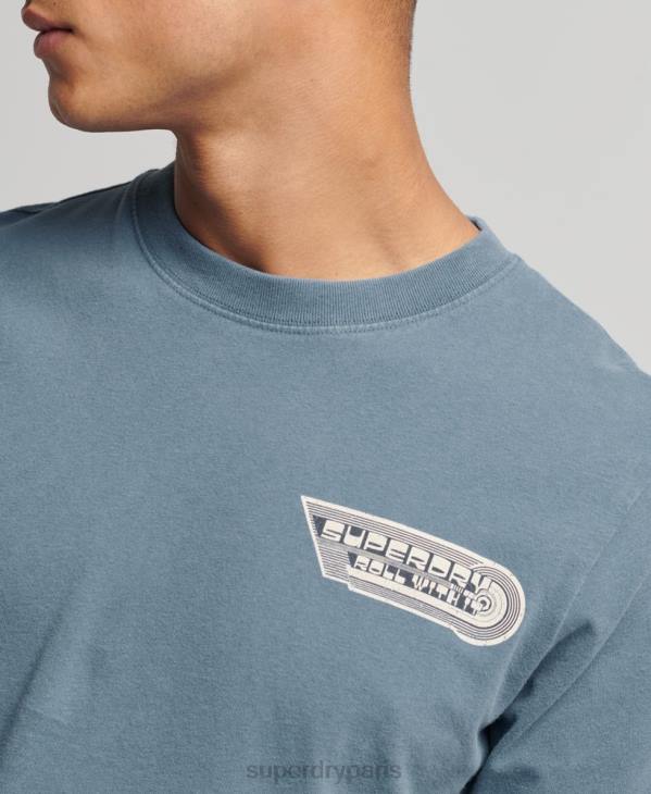 Superdry Hommes top shapers & makers D64Z1545 vêtements bleu