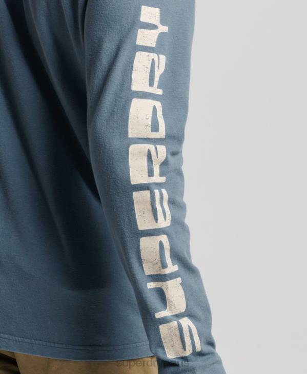 Superdry Hommes top shapers & makers D64Z1545 vêtements bleu