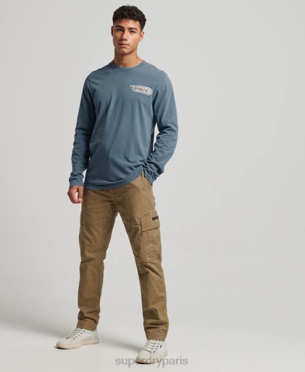 Superdry Hommes top shapers & makers D64Z1545 vêtements bleu