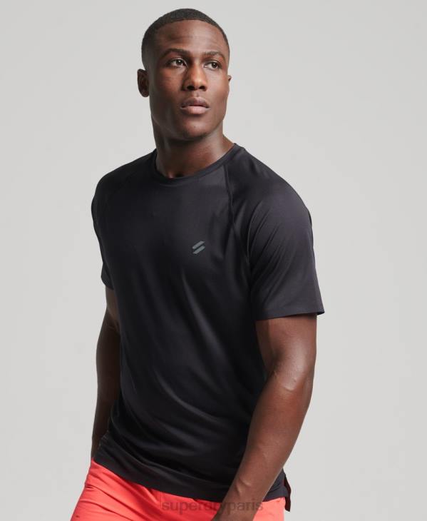 Superdry Hommes train t-shirt premium à manches courtes D64Z5386 vêtements noir