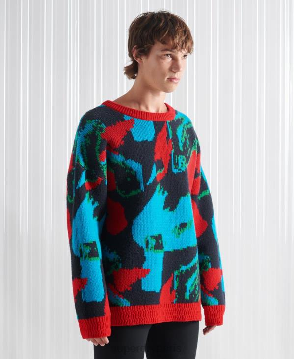 Superdry Hommes pull camouflage sdx football édition limitée D64Z5350 vêtements multi