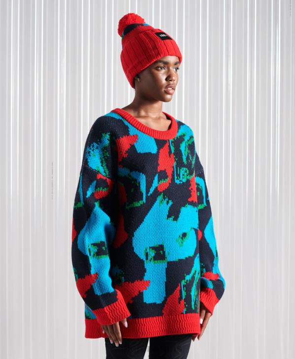 Superdry Hommes pull camouflage sdx football édition limitée D64Z5350 vêtements multi