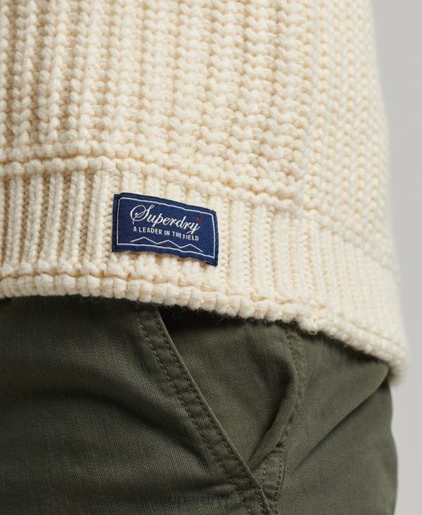 Superdry Hommes pull châle D64Z5258 vêtements crème