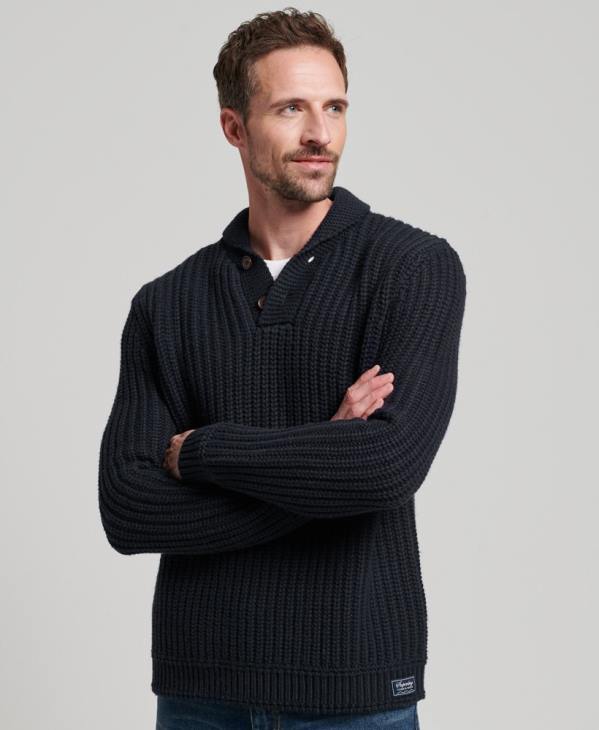 Superdry Hommes pull châle D64Z5272 vêtements marine