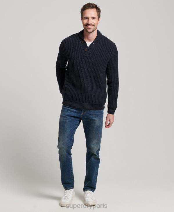 Superdry Hommes pull châle D64Z5272 vêtements marine