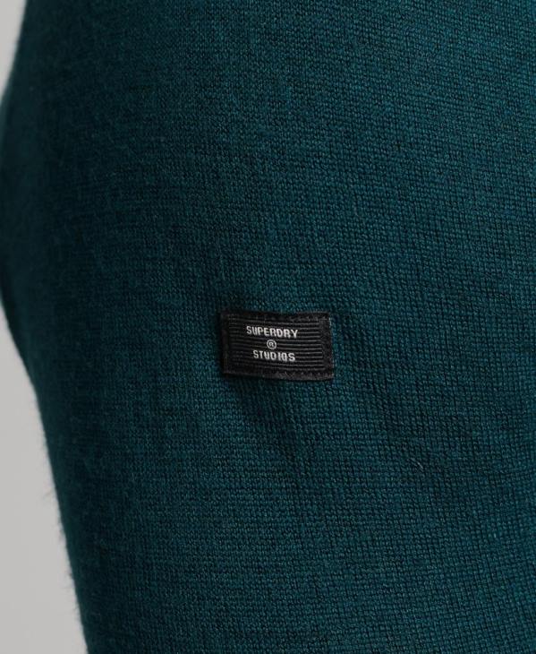 Superdry Hommes pull à col roulé en mérinos D64Z1291 vêtements vert