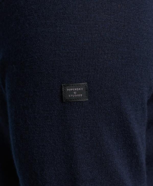 Superdry Hommes pull à col roulé en mérinos D64Z1297 vêtements marine