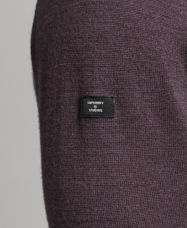 Superdry Hommes pull à col roulé en mérinos D64Z1298 vêtements violet