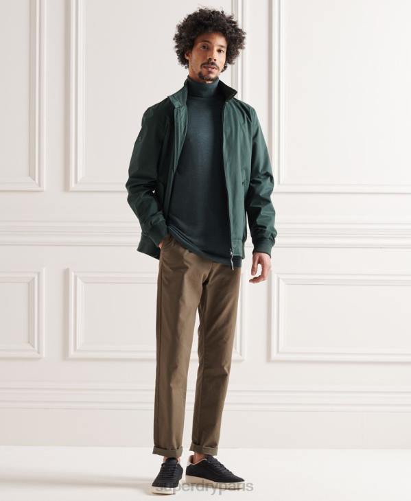 Superdry Hommes pull à col roulé en mérinos D64Z1327 vêtements kaki