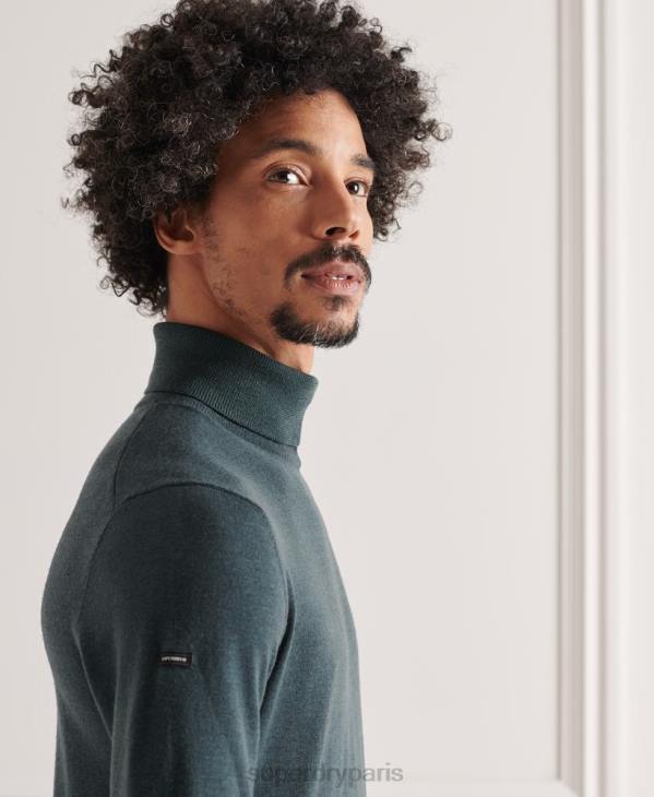 Superdry Hommes pull à col roulé en mérinos D64Z1327 vêtements kaki