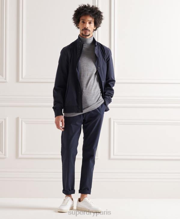 Superdry Hommes pull à col roulé en mérinos D64Z1335 vêtements gris clair