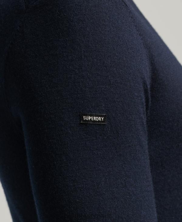 Superdry Hommes pull à col roulé en mérinos studios D64Z1274 vêtements marine