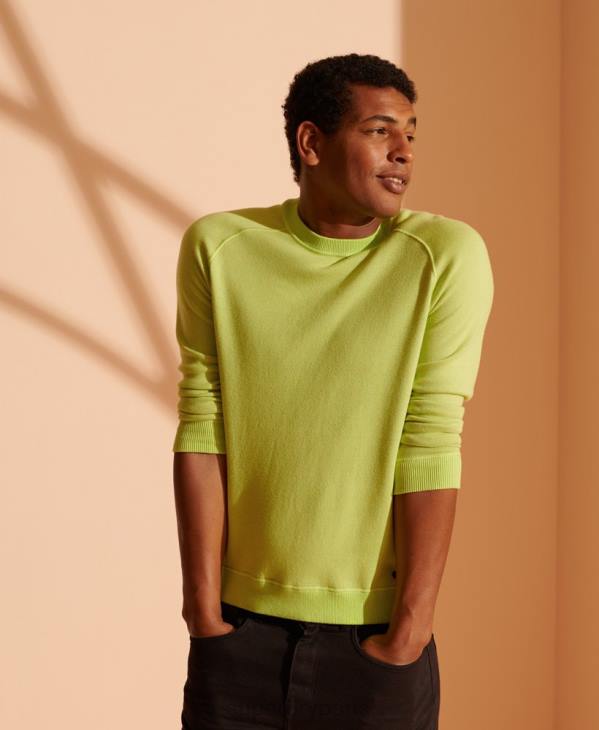 Superdry Hommes pull en maille réversible édition limitée D64Z5345 vêtements vert