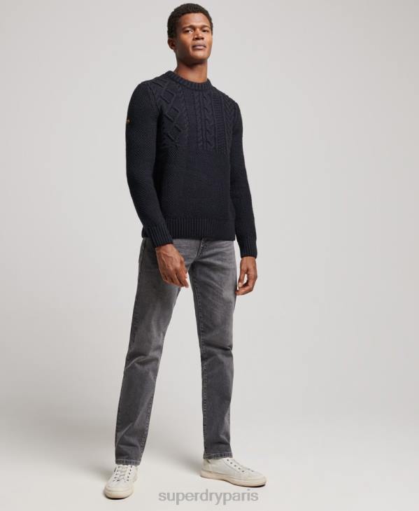 Superdry Hommes pull jacob crew D64Z1272 vêtements marine