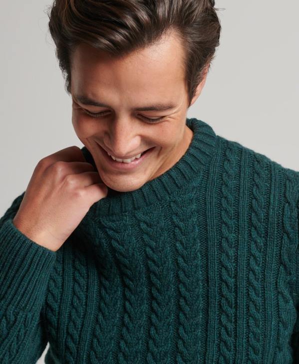 Superdry Hommes pull jacob crew D64Z1280 vêtements vert