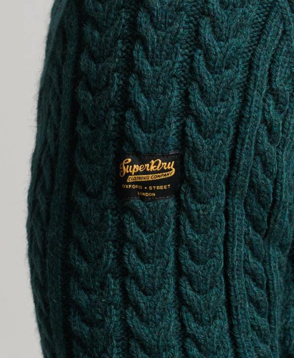 Superdry Hommes pull jacob crew D64Z1280 vêtements vert