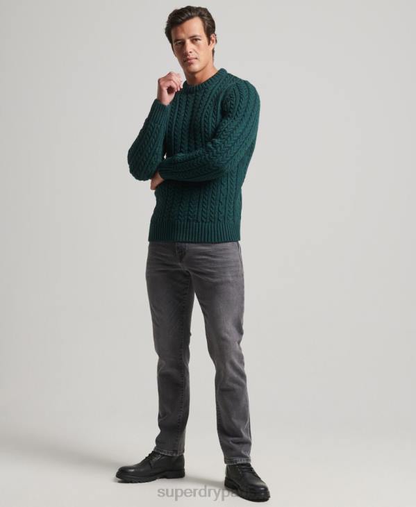 Superdry Hommes pull jacob crew D64Z1280 vêtements vert