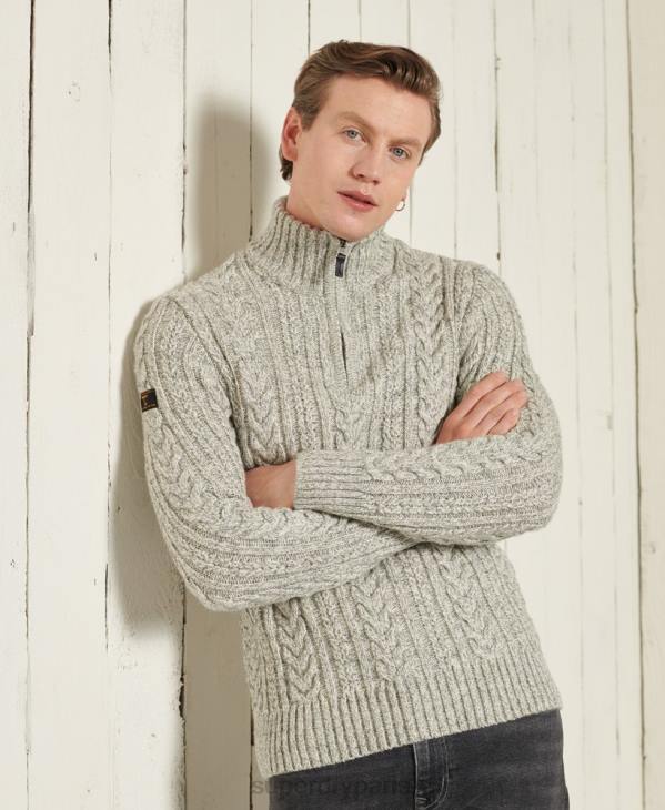 Superdry Hommes pull jacob henley D64Z1347 vêtements gris