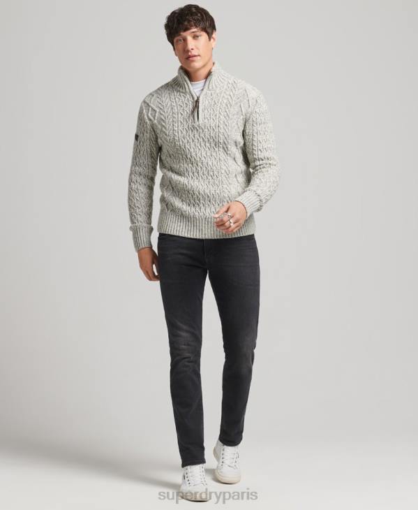 Superdry Hommes pull jacob henley D64Z5249 vêtements gris