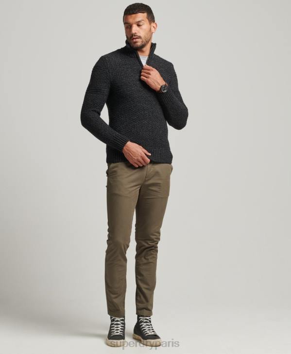Superdry Hommes pull jacob henley D64Z5253 vêtements noir