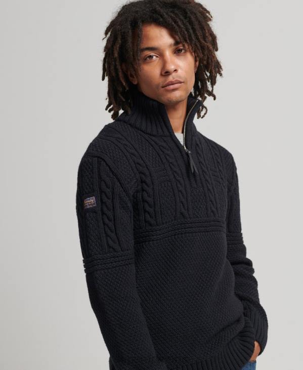 Superdry Hommes pull jacob henley D64Z5268 vêtements marine