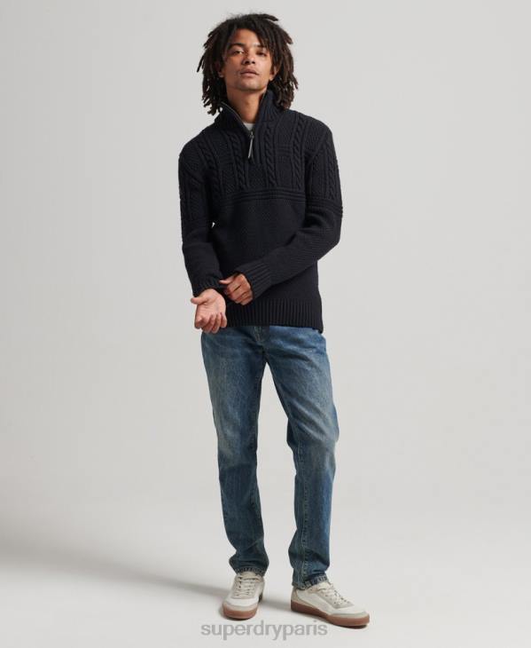 Superdry Hommes pull jacob henley D64Z5268 vêtements marine