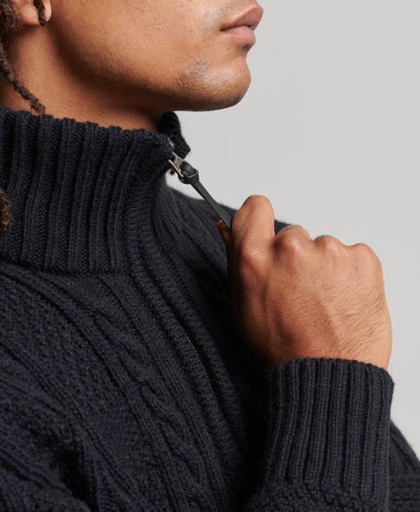 Superdry Hommes pull jacob henley D64Z5268 vêtements marine