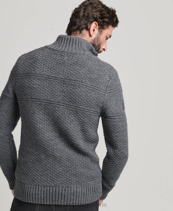 Superdry Hommes pull jacob henley D64Z5276 vêtements gris