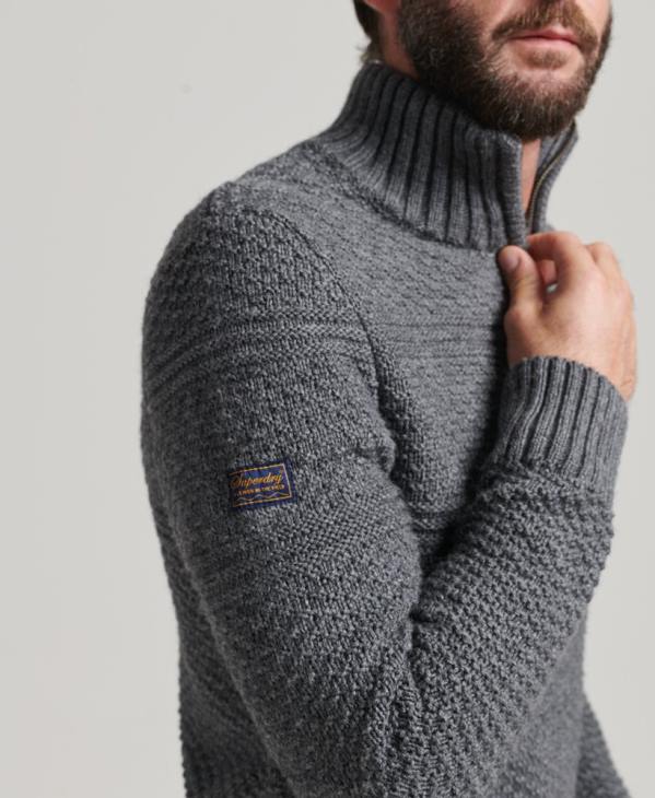 Superdry Hommes pull jacob henley D64Z5276 vêtements gris