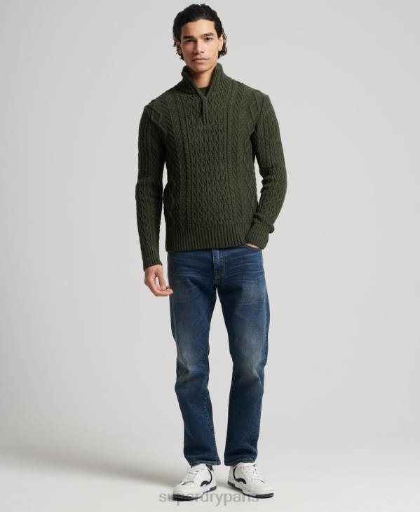 Superdry Hommes pull jacob henley D64Z5278 vêtements vert
