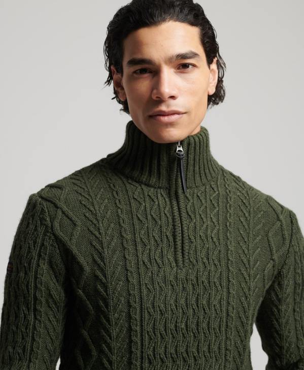 Superdry Hommes pull jacob henley D64Z5278 vêtements vert