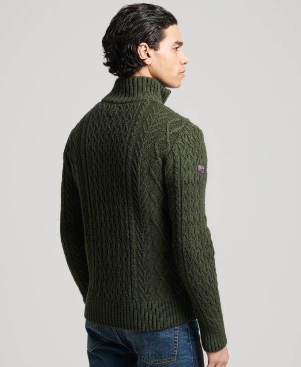 Superdry Hommes pull jacob henley D64Z5278 vêtements vert