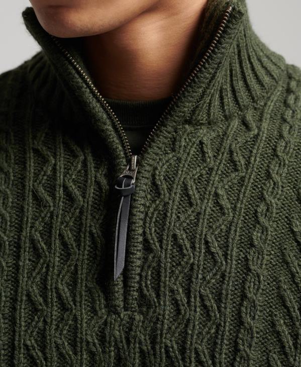 Superdry Hommes pull jacob henley D64Z5278 vêtements vert