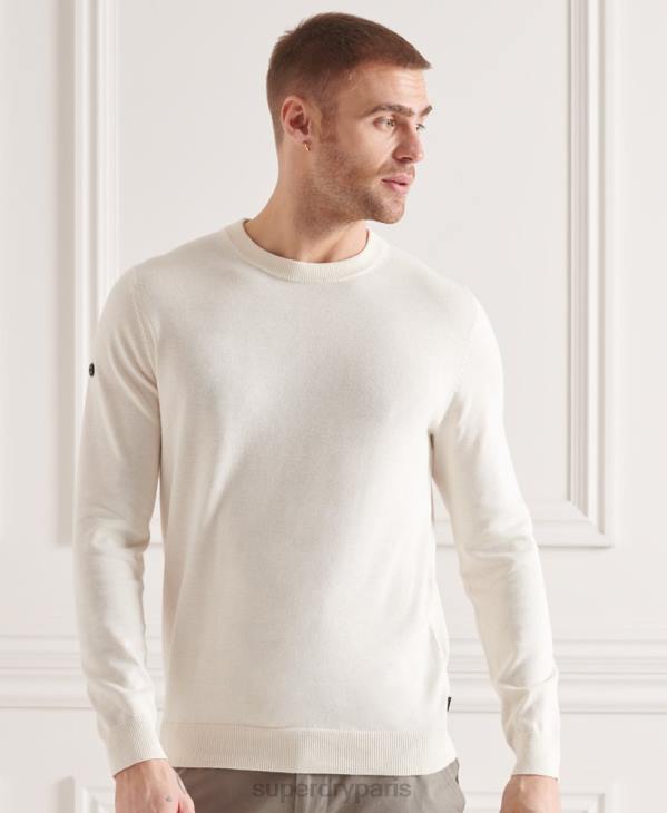 Superdry Hommes pull ras du cou coolmax D64Z5353 vêtements crème