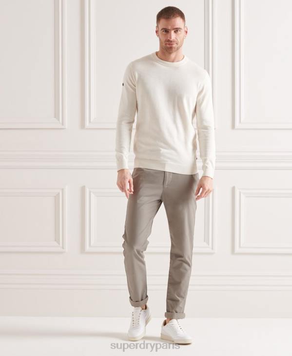 Superdry Hommes pull ras du cou coolmax D64Z5353 vêtements crème