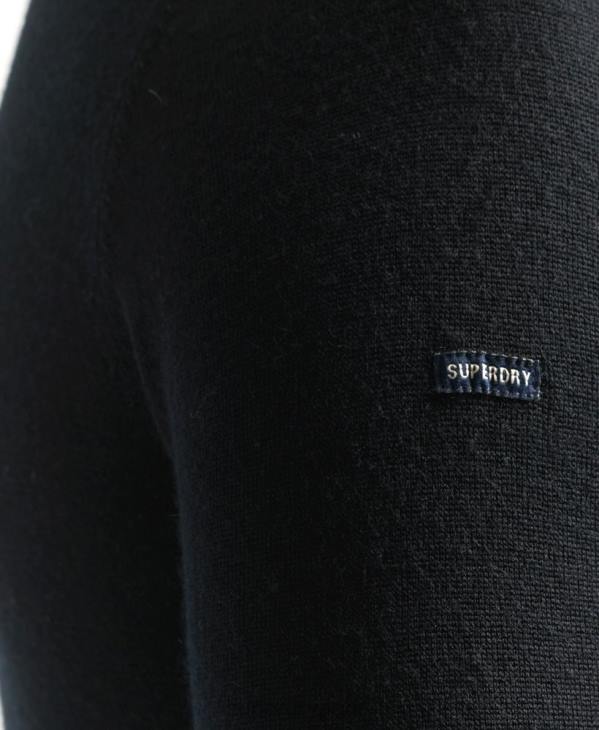 Superdry Hommes pull ras du cou en mérinos studios D64Z1286 vêtements noir