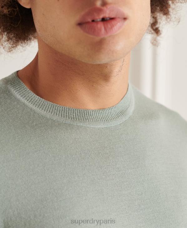 Superdry Hommes pull ras du cou en mérinos studios D64Z1315 vêtements gris foncé