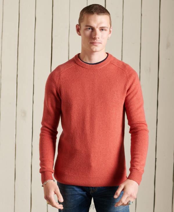 Superdry Hommes pull ras du cou harlo D64Z5281 vêtements orange