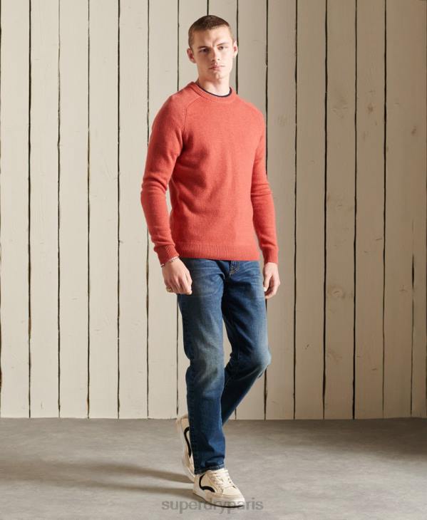 Superdry Hommes pull ras du cou harlo D64Z5281 vêtements orange